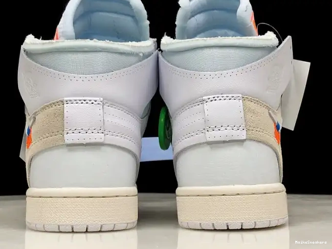 MaikeSneakers High Air 1 Jordan AQ0818-100 Off-White Retro White 0506